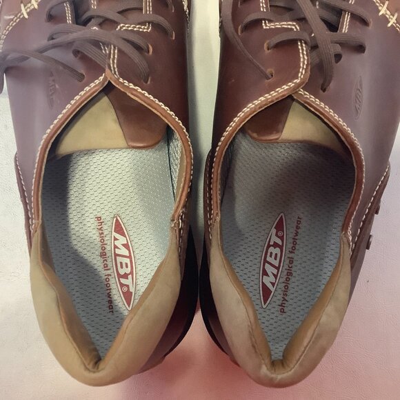 Men\'s MBT Physiological Brown Tariki M Walnut Leather Oxford Shoes Size 14 main image 2